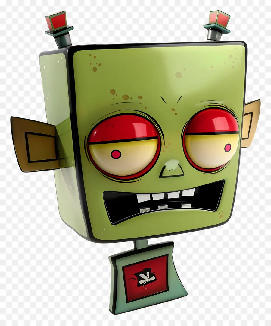 Invasor Zim，Robô Verde PNG