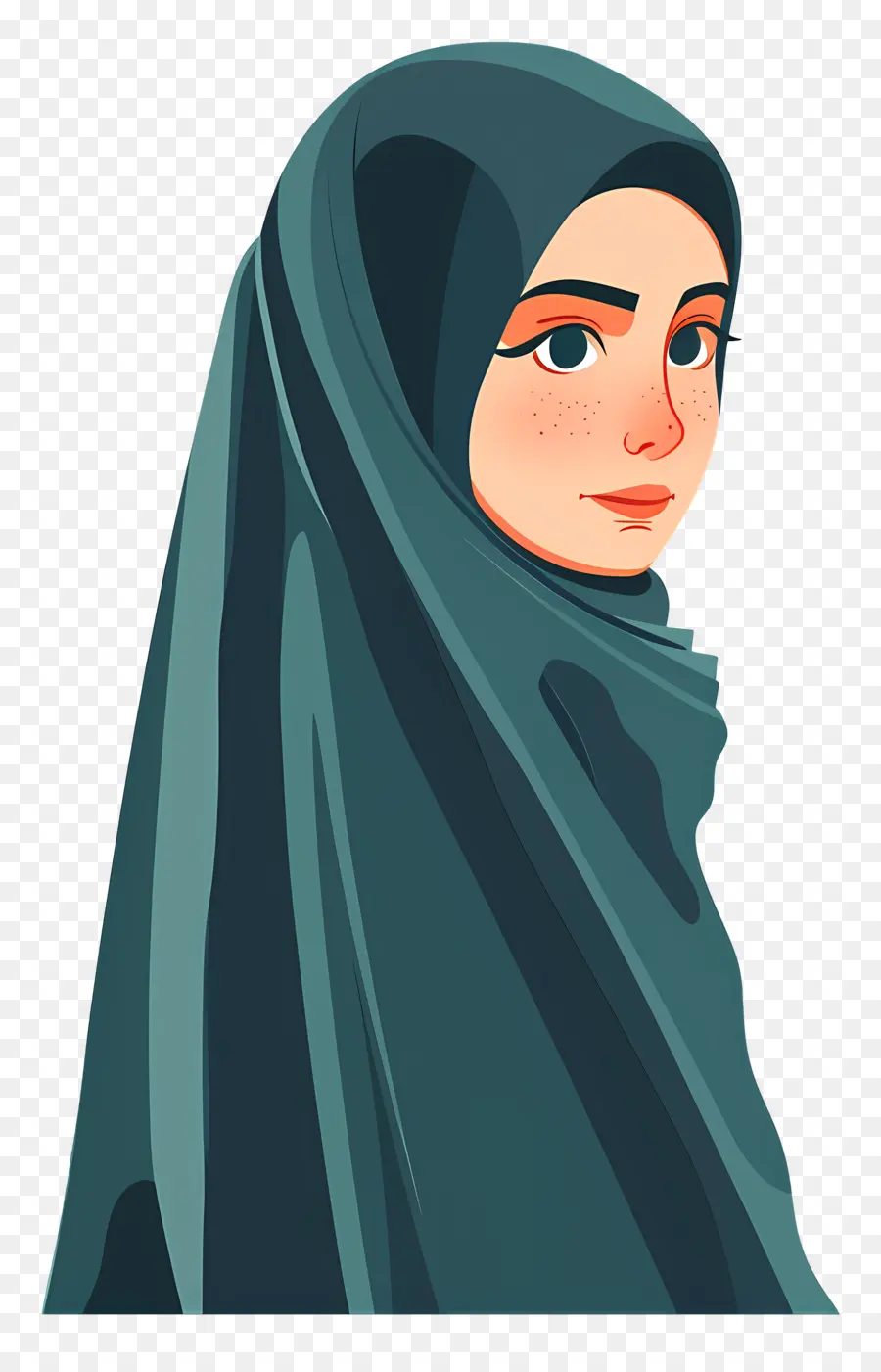 Menina Hijab Dos Desenhos Animados，Mulher Em Hijab PNG