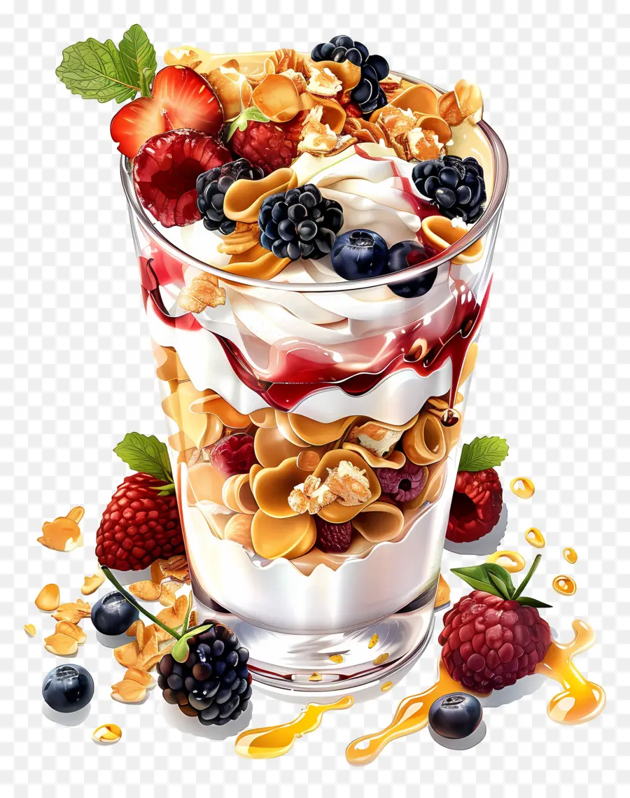 Parfait De Iogurte，Parfait De Frutas PNG