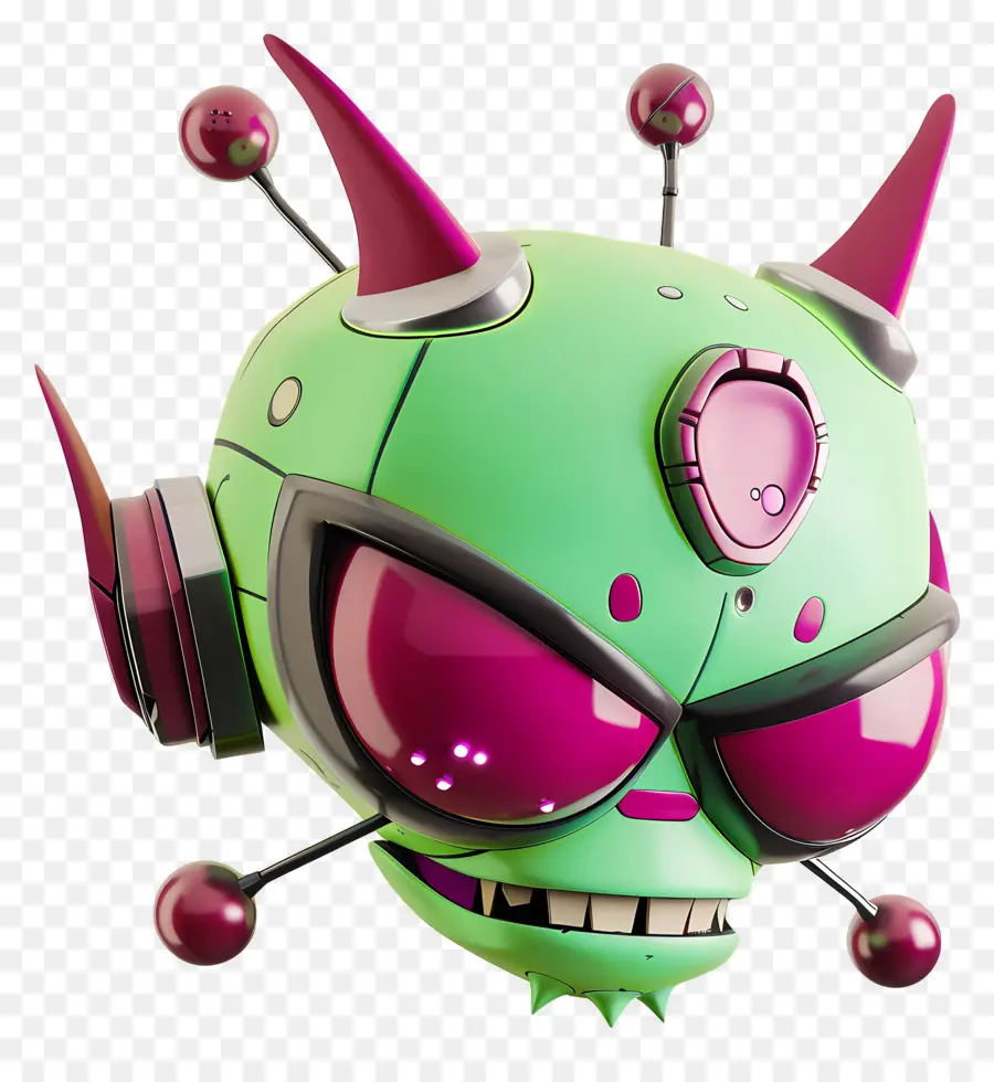 Invasor Zim，Cabeça Alienígena PNG