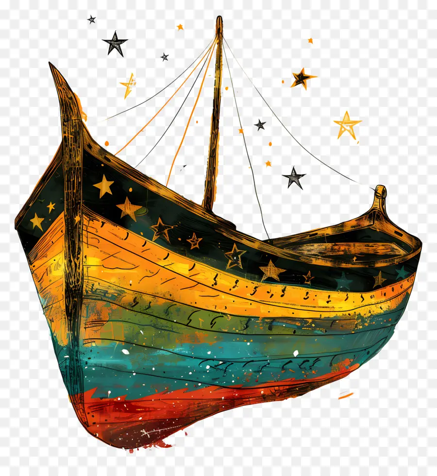 Barco，Barco Colorido PNG