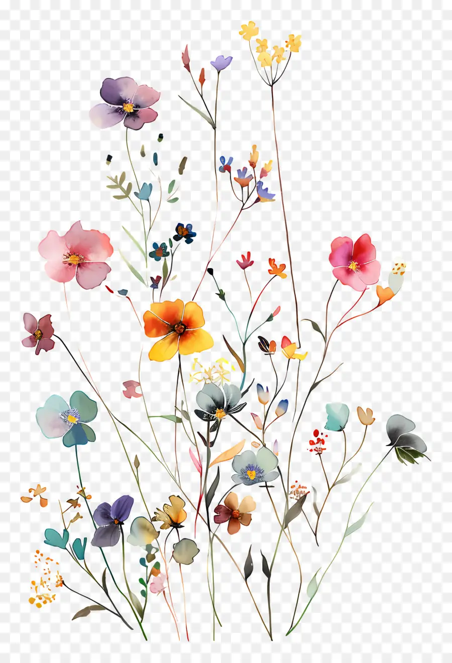 Pequenas Flores，Flores Coloridas PNG