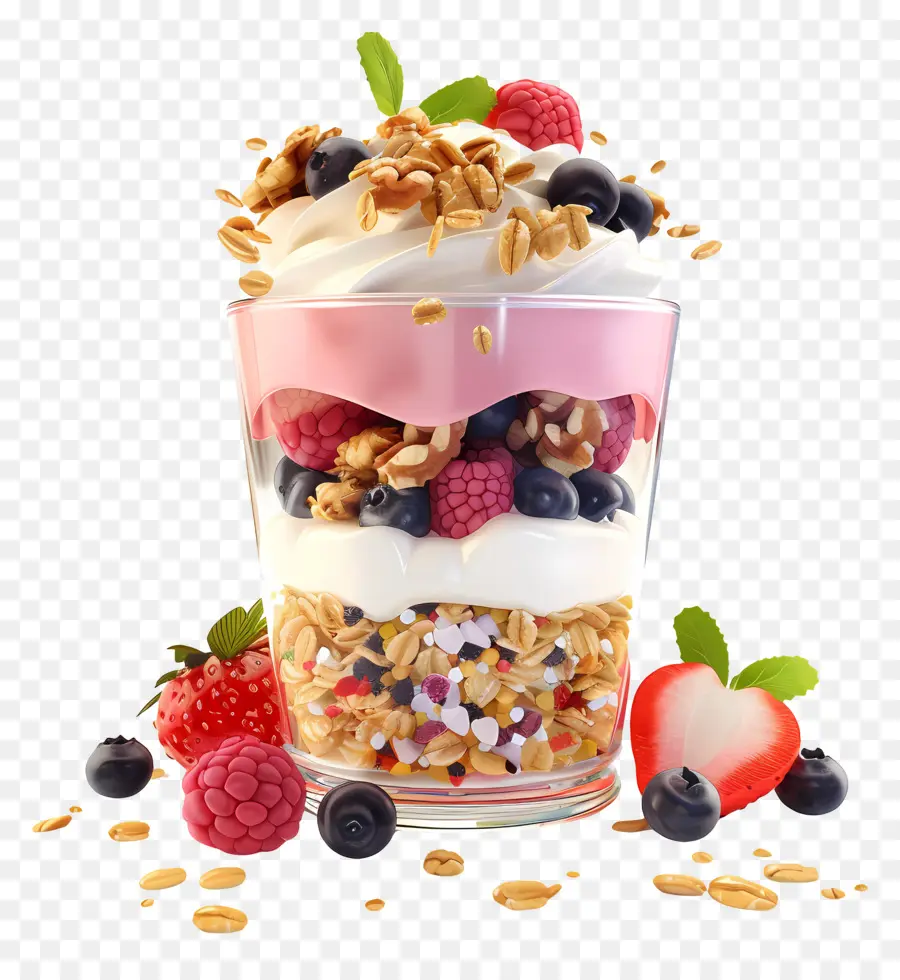 Parfait De Iogurte，Frutas PNG