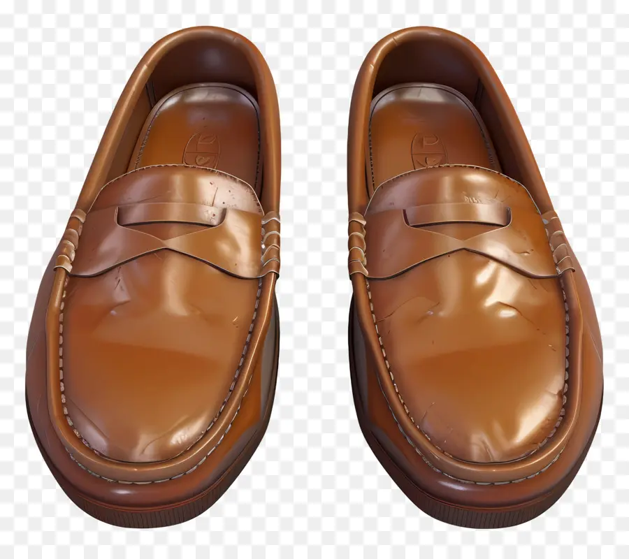 Mocassins，Mocassins Marrons PNG