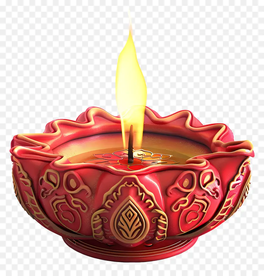 Diwali Diya，Lâmpada De óleo Acesa PNG