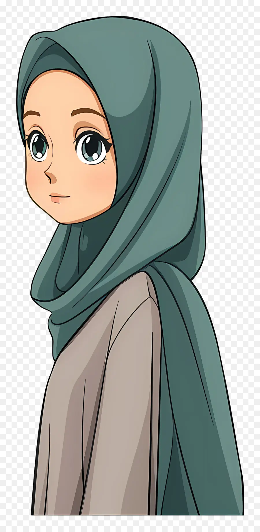 Menina Hijab Dos Desenhos Animados，Garota Em Hijab PNG