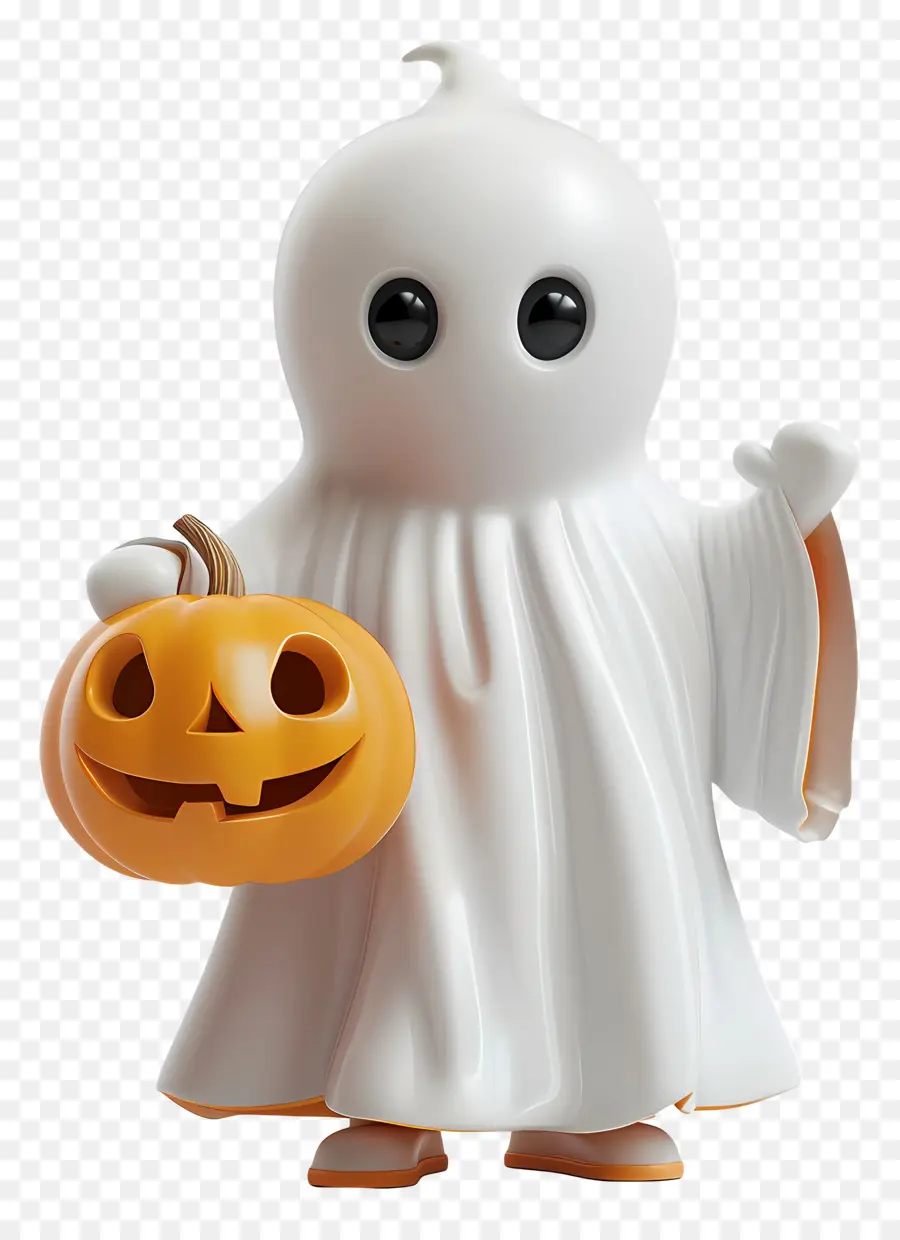 Fantasma Segurando Abóbora，Fantasma PNG