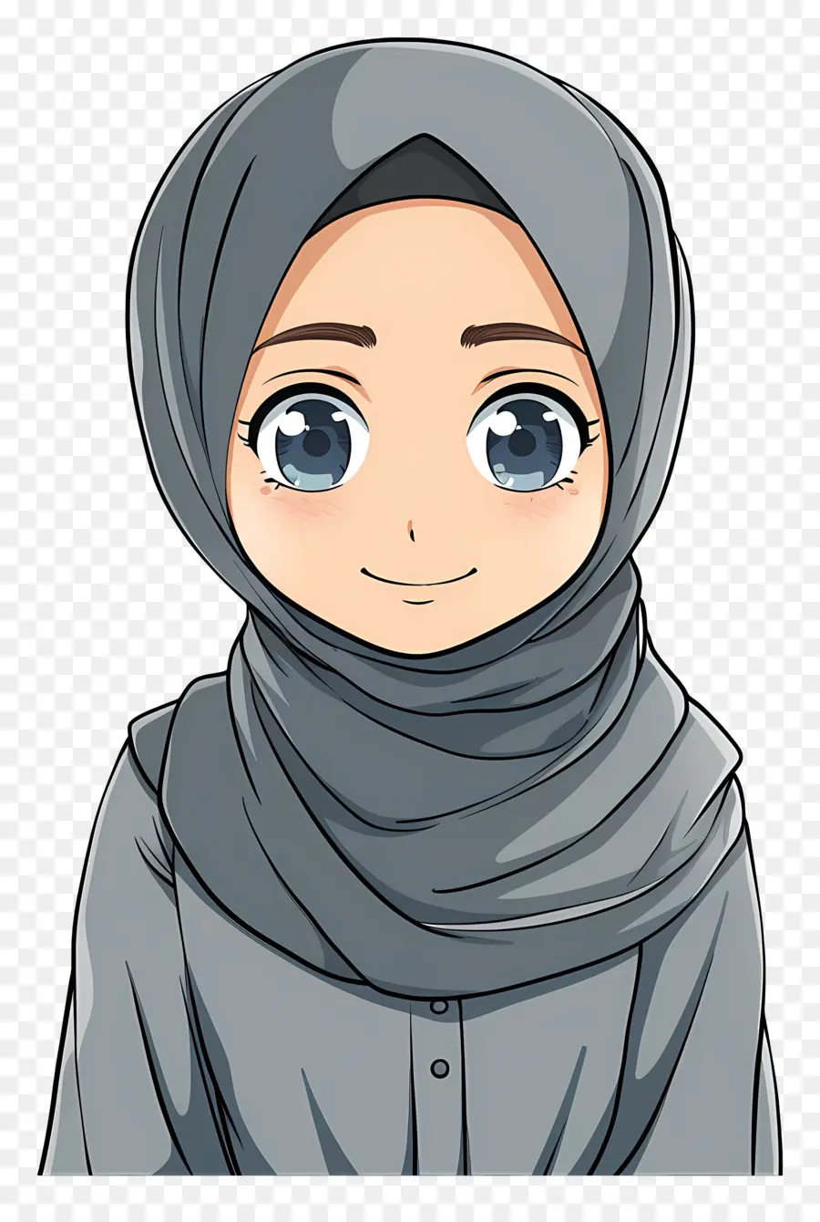 Menina Hijab Dos Desenhos Animados，Garota Em Hijab PNG