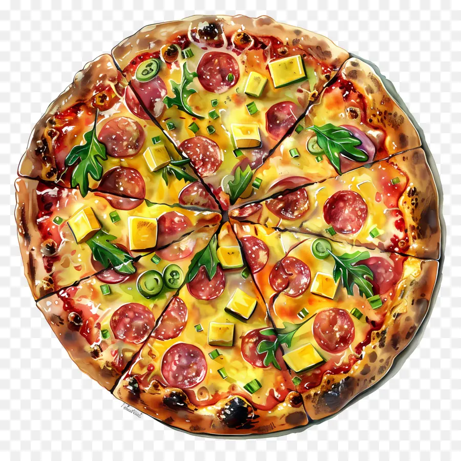 Pizza Havaiana，Pizza PNG