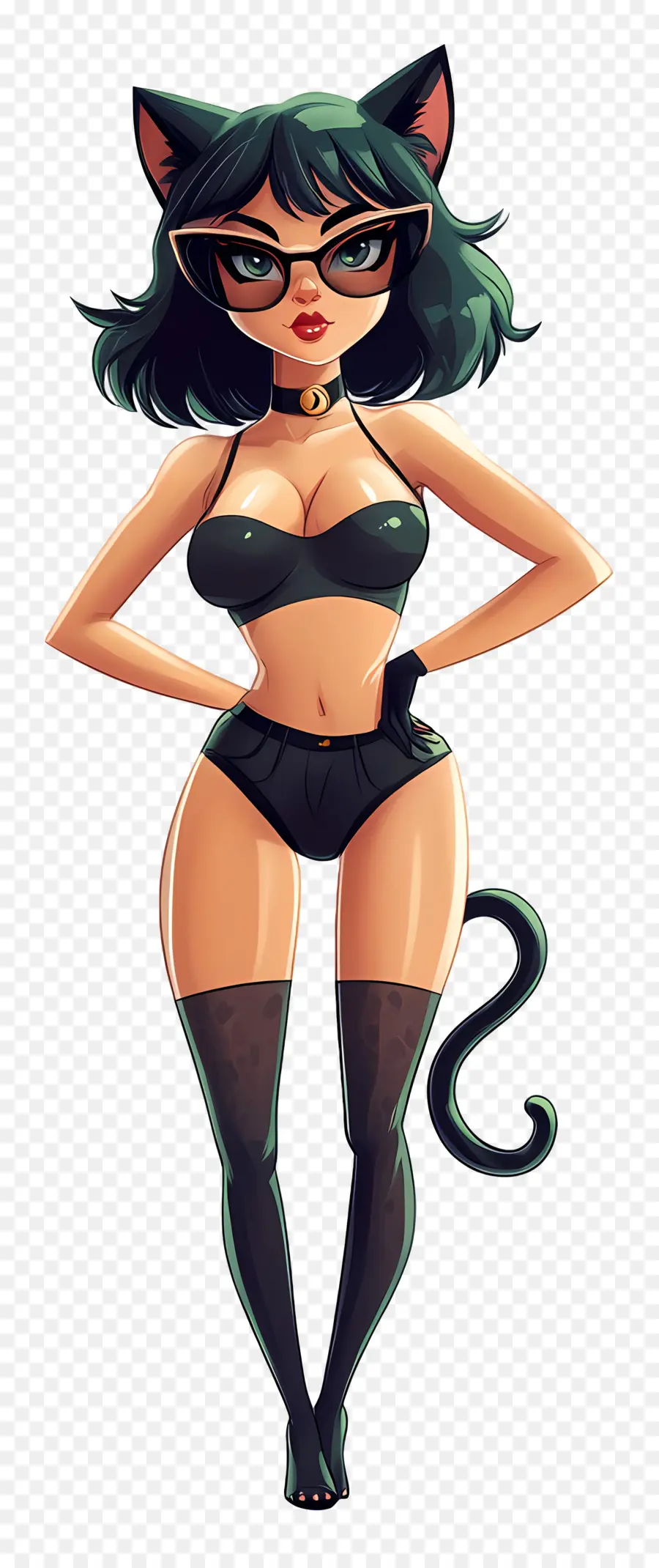 Garota Gato，Mulher Gato PNG