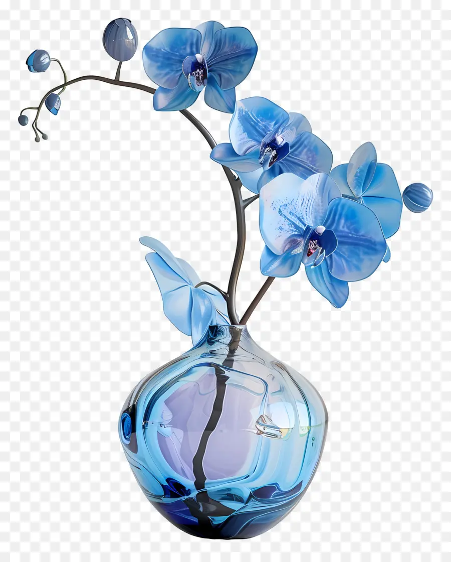 Orquídea Azul，Orquídeas Azuis Em Vaso PNG