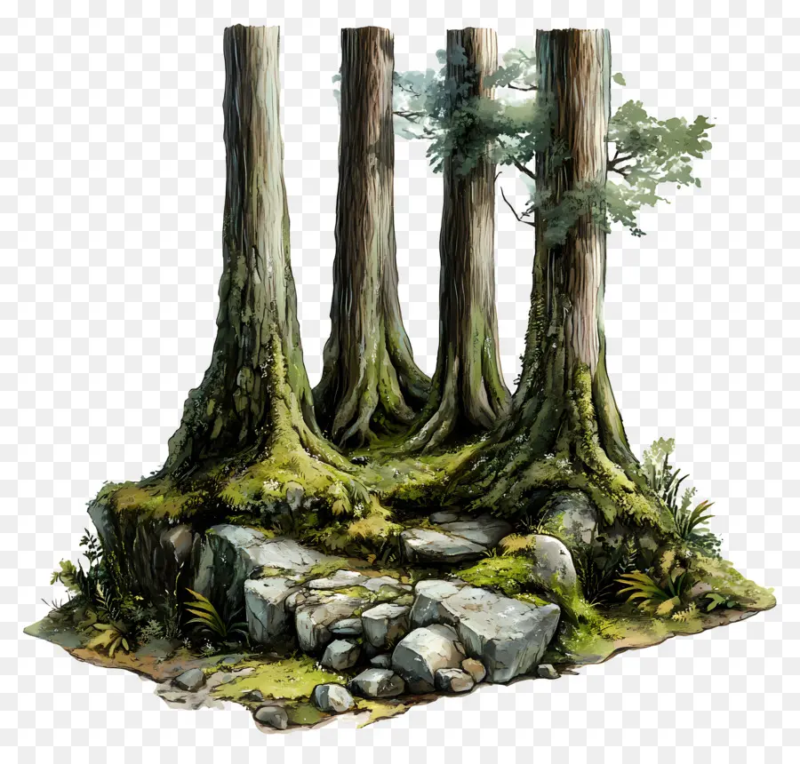 Bosques Cobertos De Musgo，Floresta PNG