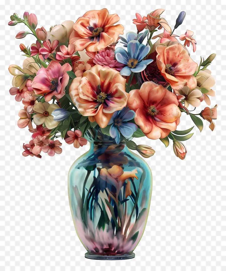 Flores Em Vaso，Vaso De Flores PNG