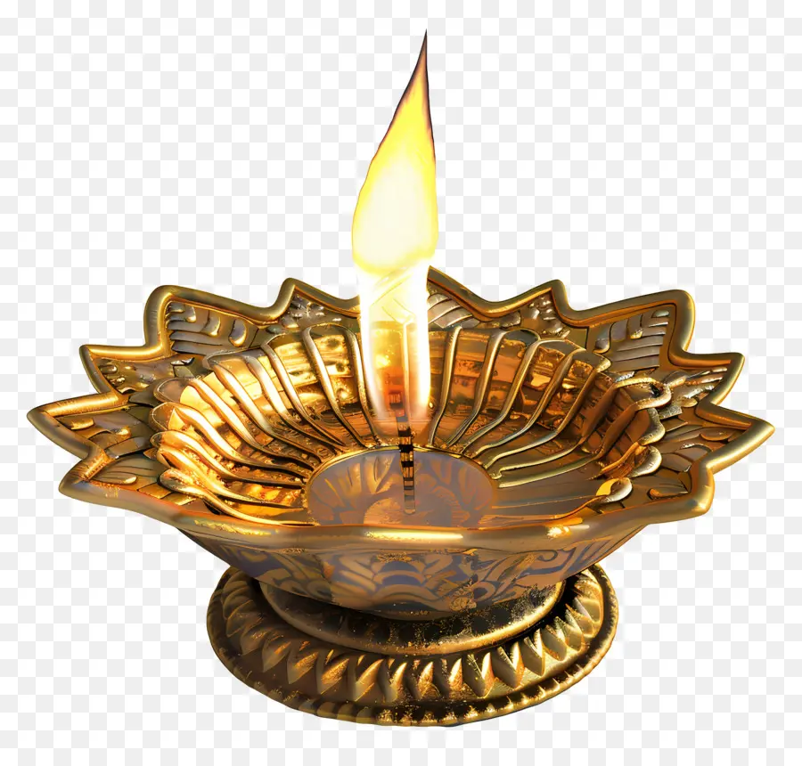 Diwali Diya，Lâmpada De óleo Acesa PNG