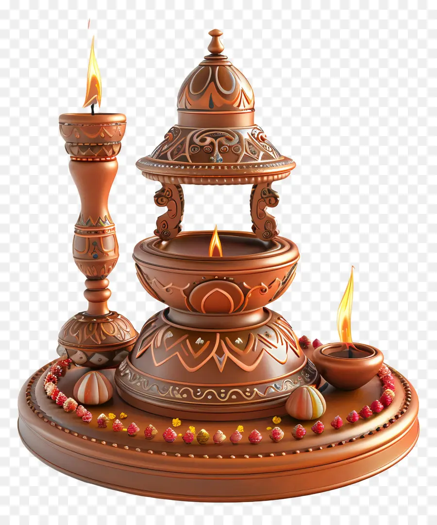 Puja Kalash，Lâmpada De óleo Decorativa PNG