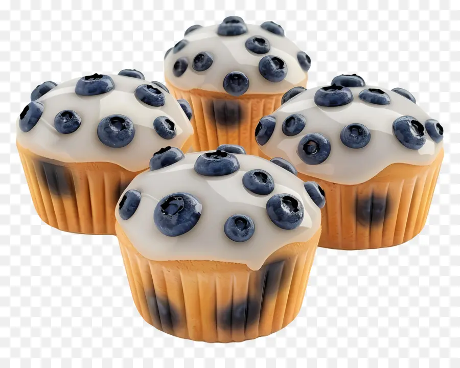 Muffins De Mirtilo，Cozido PNG