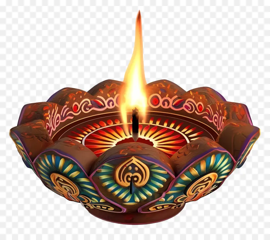 Diwali Diya，Lâmpada Decorativa PNG