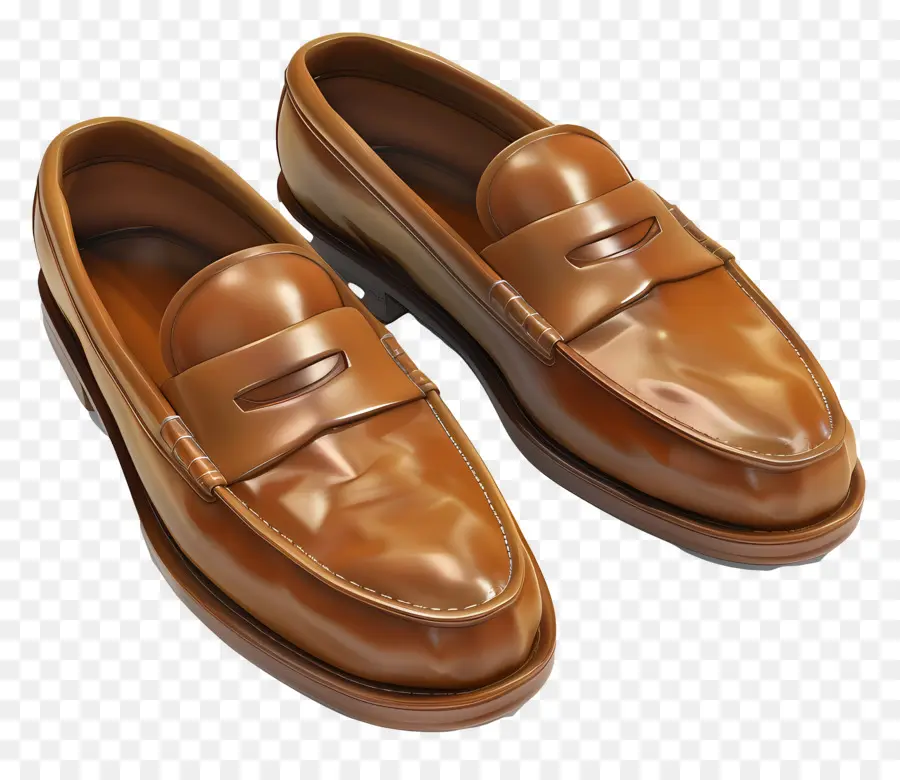 Mocassins，Sapatos Marrons PNG