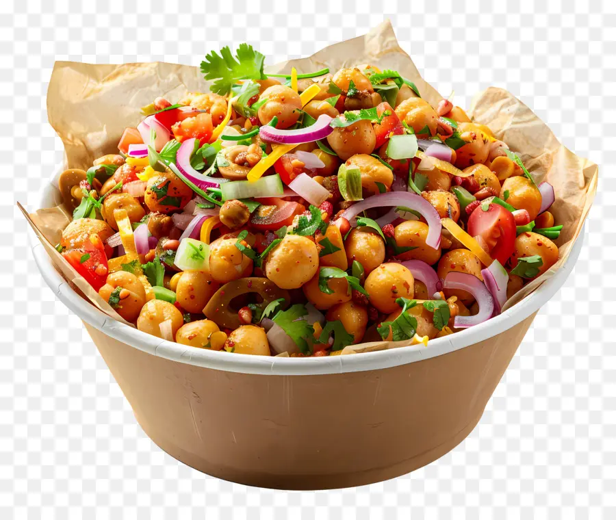 Tigela De Chana Chaat，Salada De Grão De Bico PNG