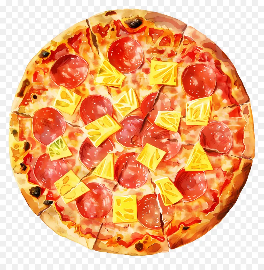 Pizza Havaiana，Fatia De Pizza PNG