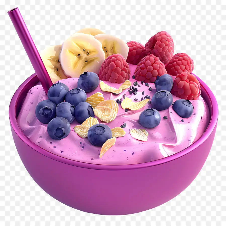 Tigela De Smoothie，Tigela De Smoothie Rosa PNG