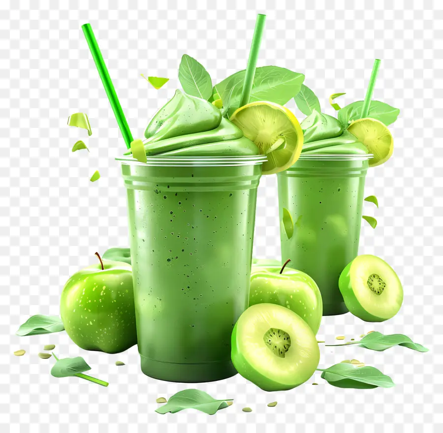 Smoothies Verdes，Batido Verde PNG