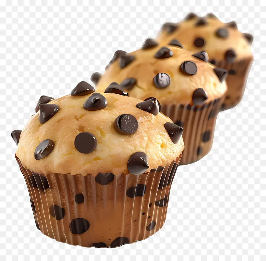 Muffins De Chocolate，Cozido PNG