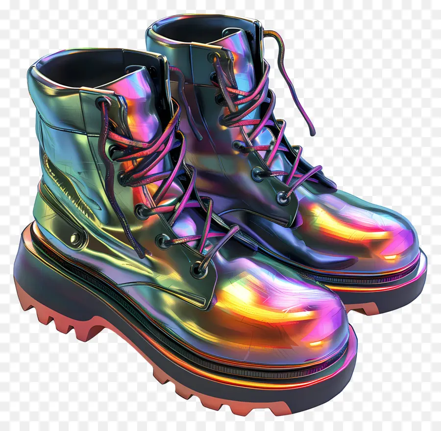 Botas，Holográfico PNG