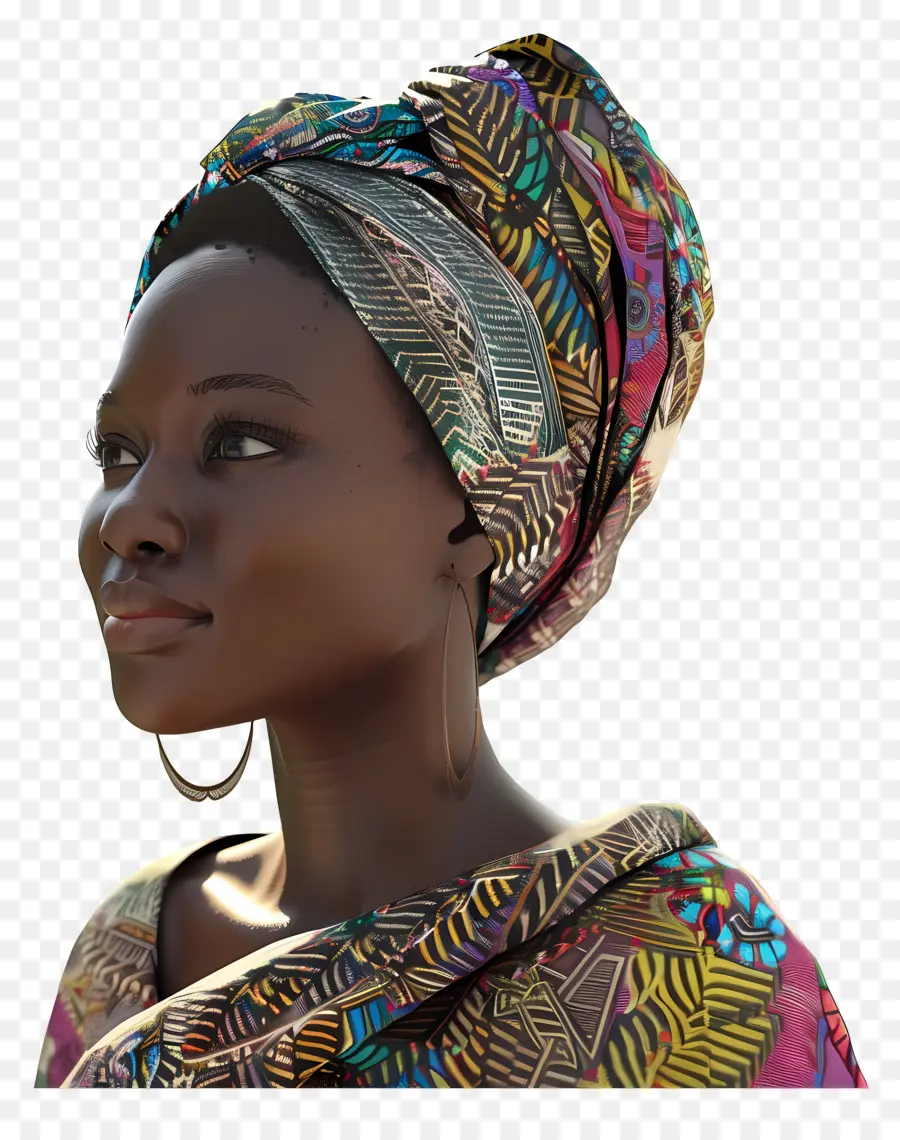 Mulher Africana，Mulher Em Traje Tradicional PNG