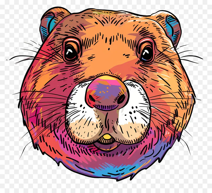 Cara De Castor，Urso Colorido PNG