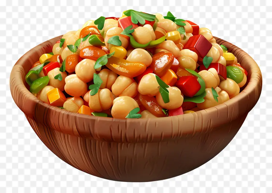 Tigela De Chana Chaat，Salada De Grão De Bico PNG