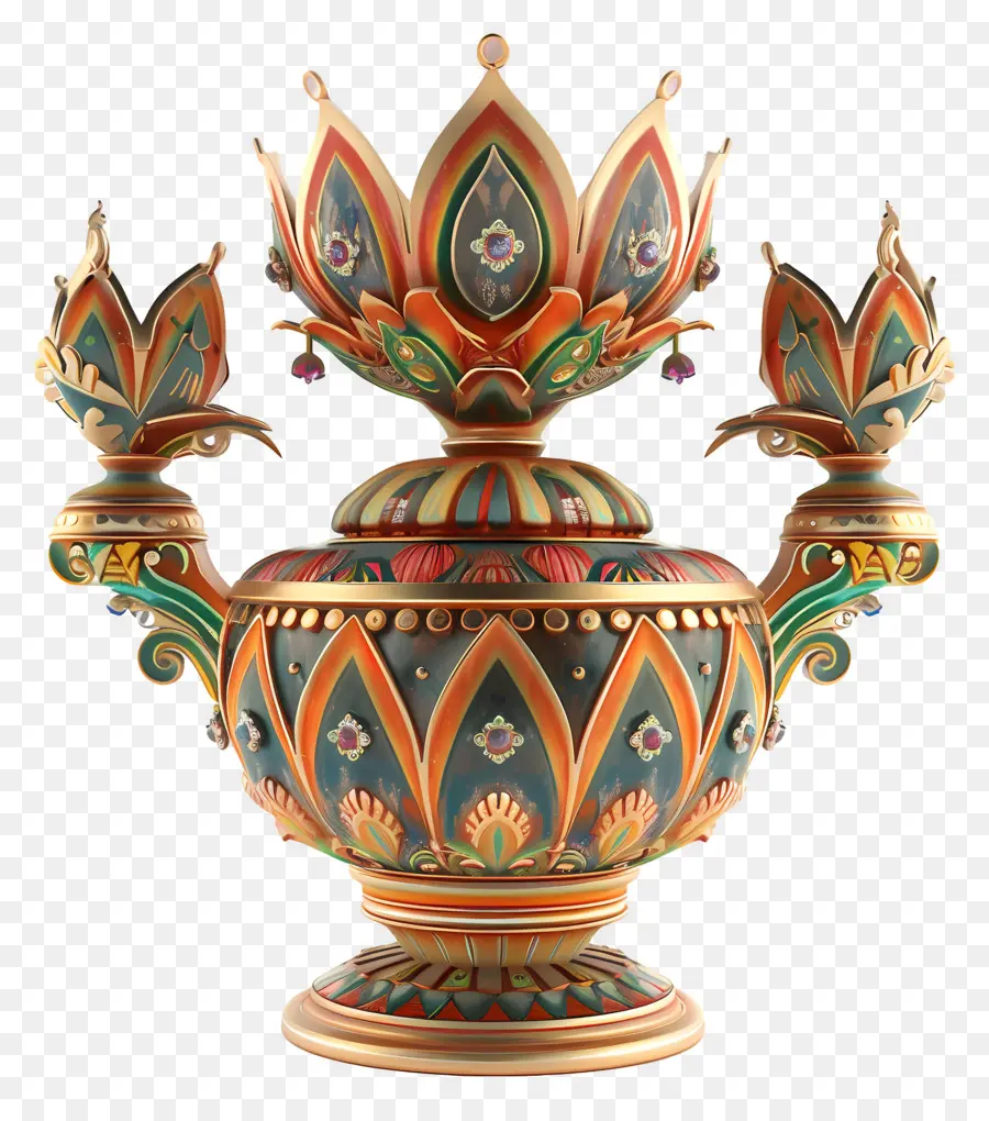 Puja Kalash，Vaso Decorativo PNG