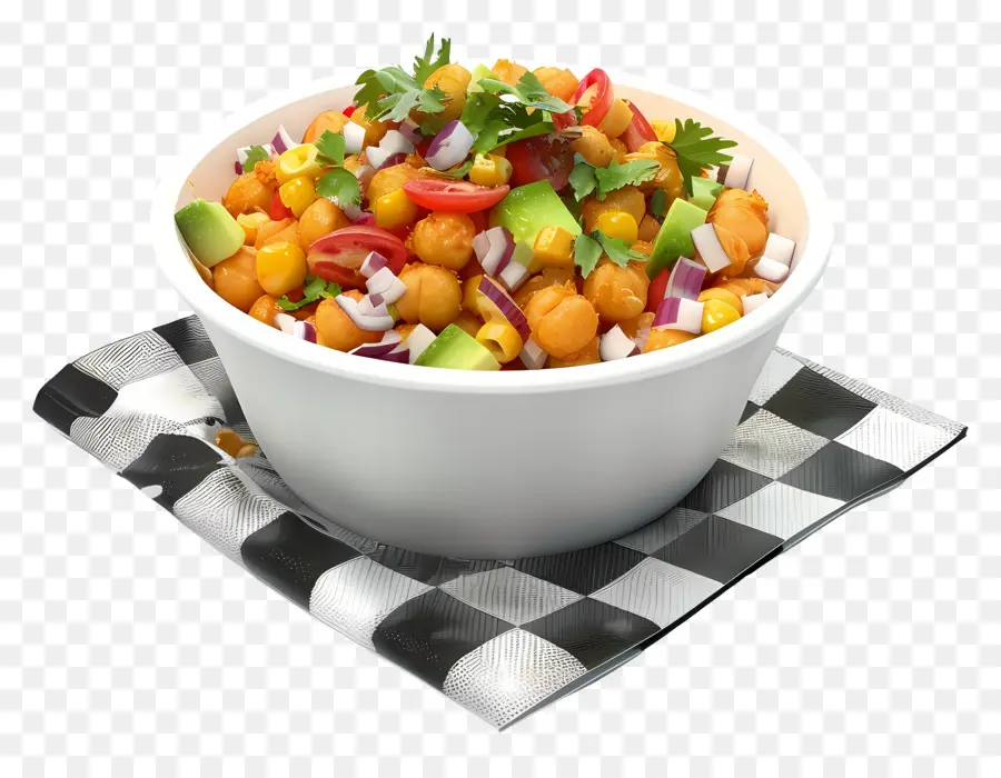 Tigela De Chana Chaat，Salada PNG