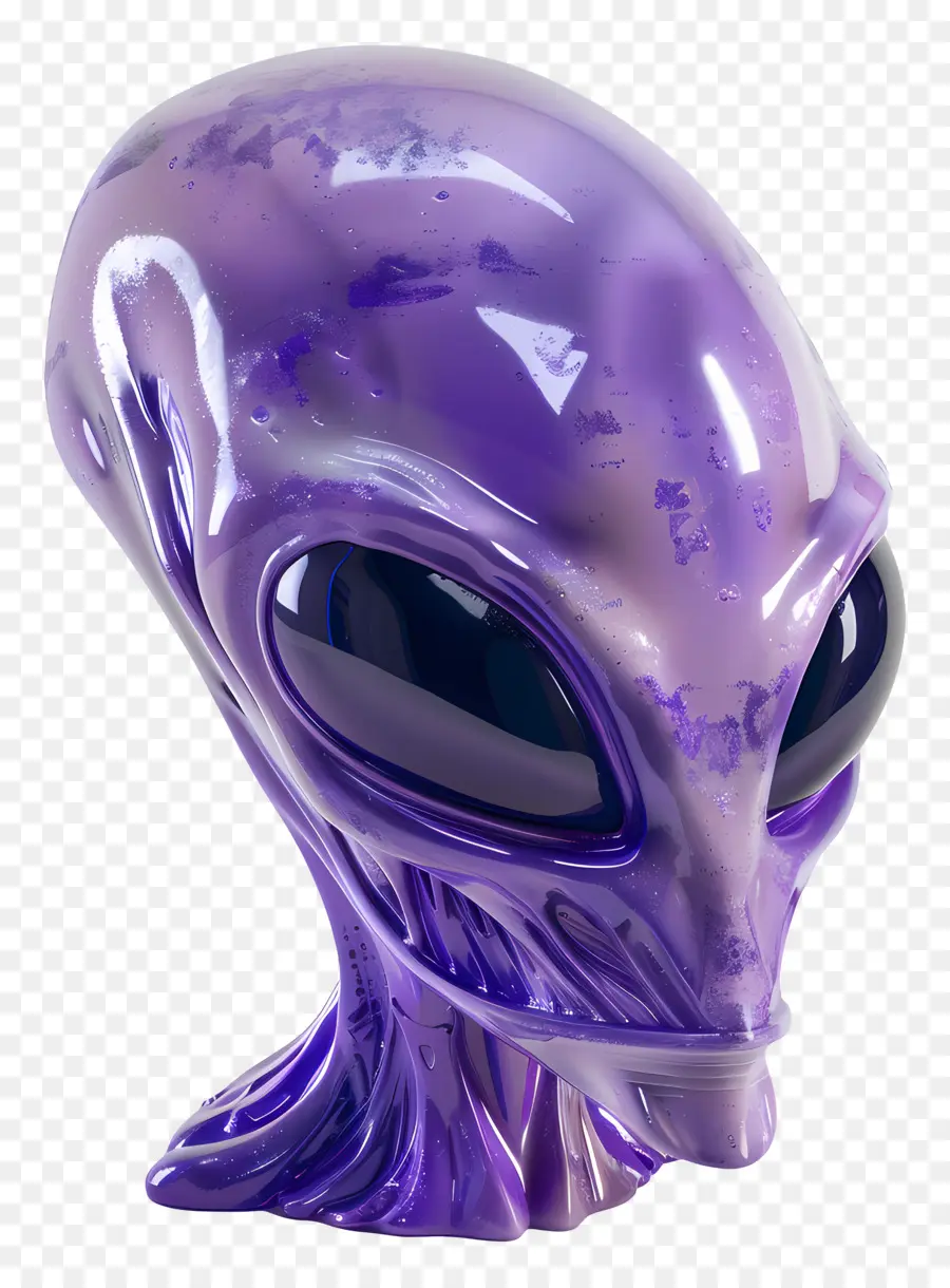 Cabeça Alienígena，Cabeça Alienígena Roxa PNG