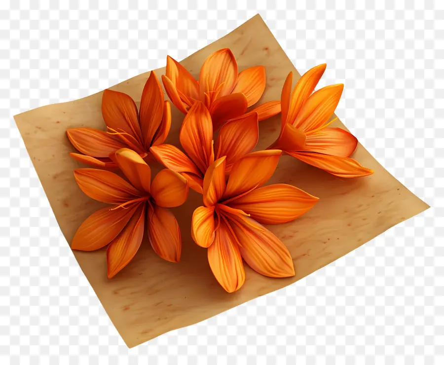 Flores De Açafrão，Lírios Laranja PNG