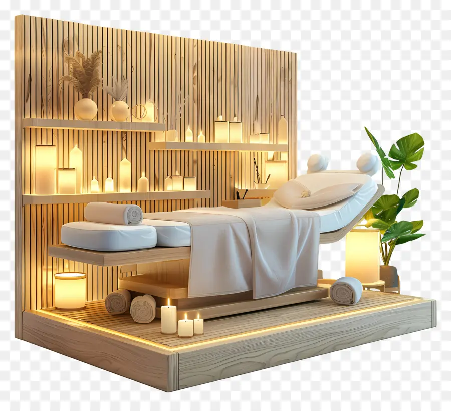 Tratamento De Spa，Cama De Massagem PNG