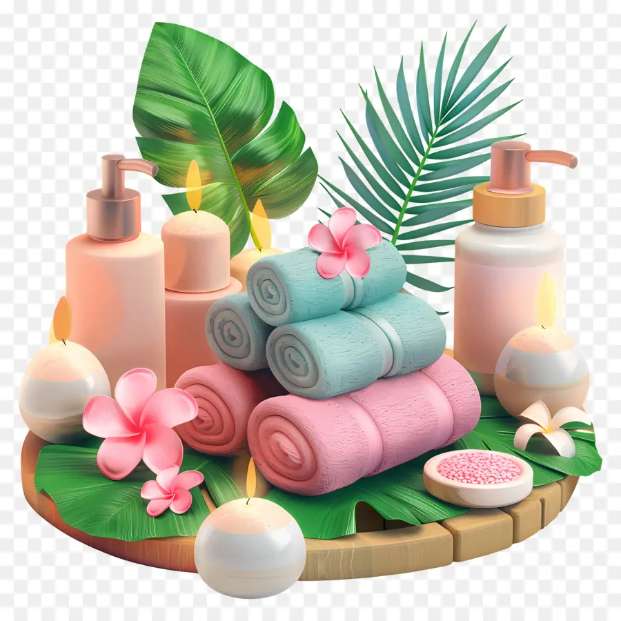 Tratamento De Massagem Spa，Conjunto Spa PNG