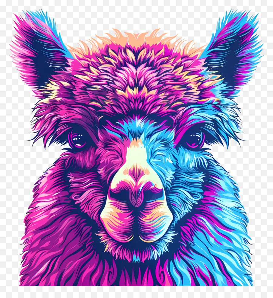 Cara De Alpaca，Animal Colorido PNG