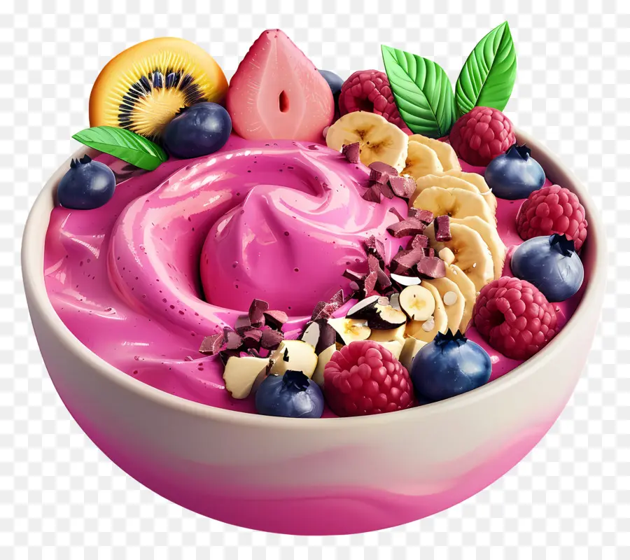 Tigela De Smoothie，Tigela De Smoothie Rosa PNG