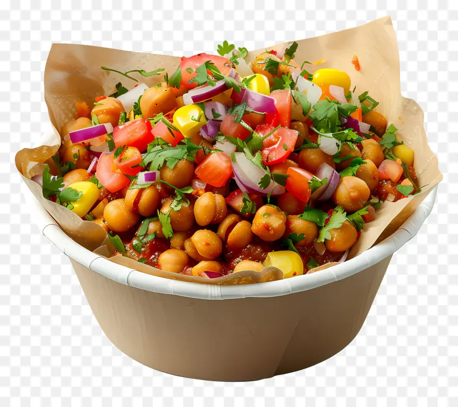 Tigela De Chana Chaat，Salada De Grão De Bico PNG