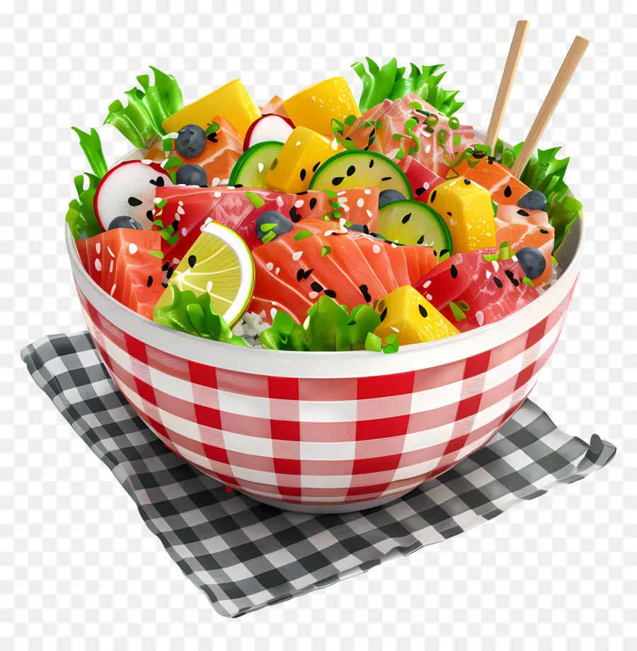 Poké Tigela，Salada PNG