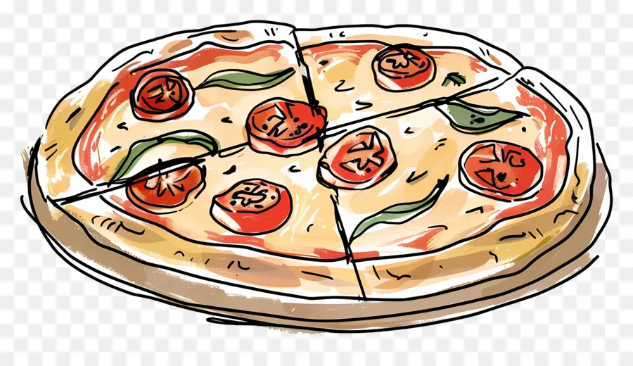 Pizza Marguerita，Pizza PNG