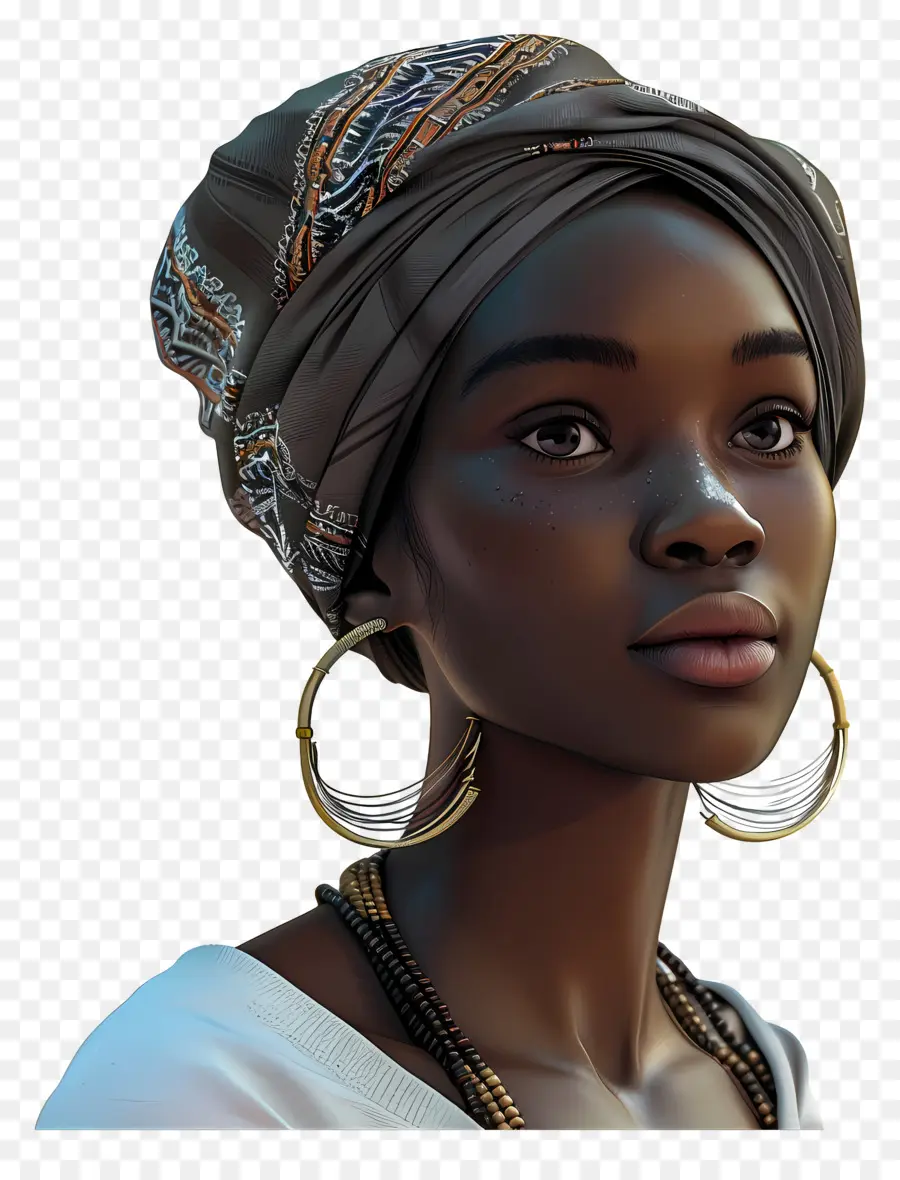 Mulher Africana，Mulher Em Traje Tradicional PNG