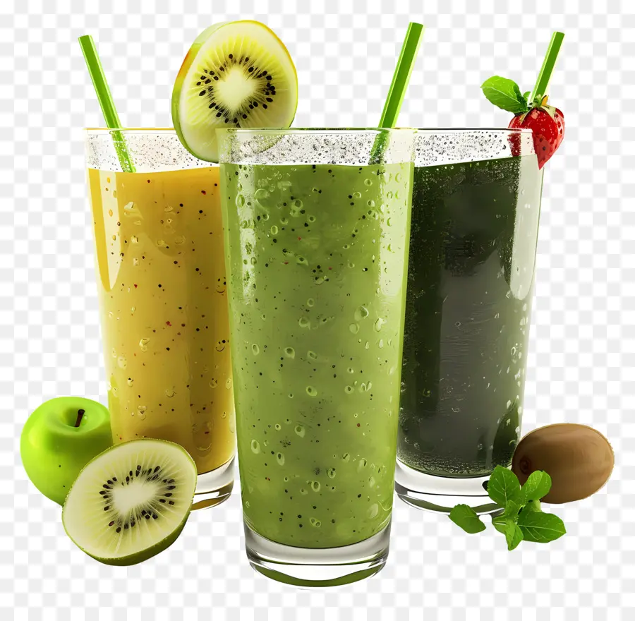 Smoothies Verdes，Batido Verde PNG