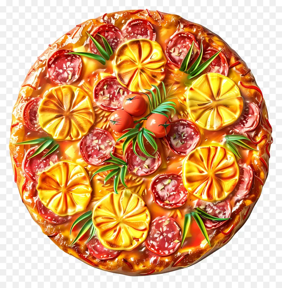 Pizza Havaiana，Pizza PNG