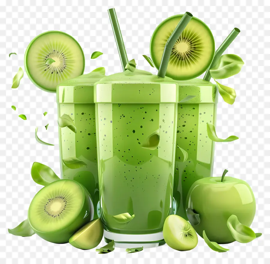 Smoothies Verdes，Batido Verde PNG