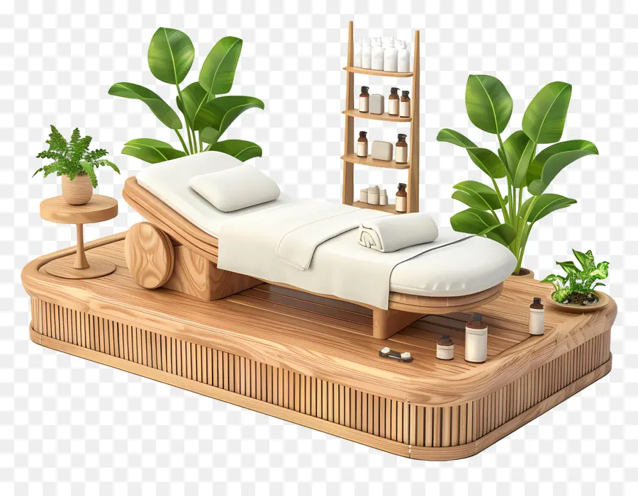 Tratamento De Spa，Mesa De Massagem PNG