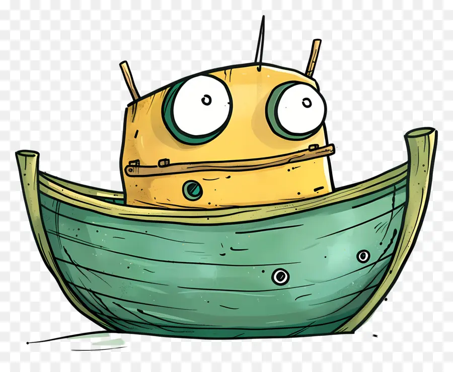 Barco，Robô No Barco PNG