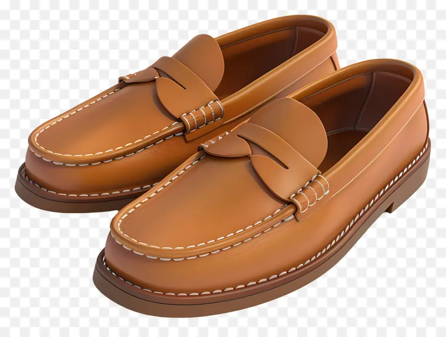 Mocassins，Sapatos Marrons PNG