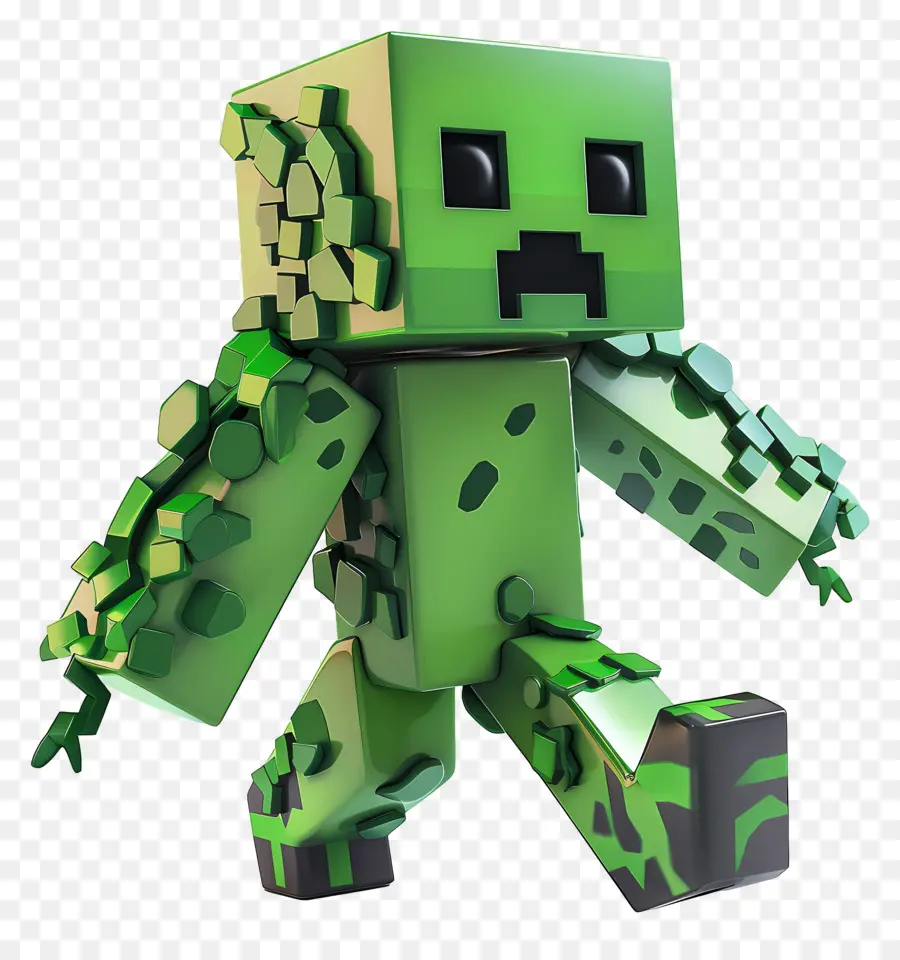 Trepadeira Minecraft，Personagem De Bloco Verde PNG